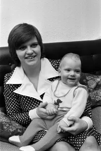 Miracle Baby Kevin Hawkes with his mother Elaine. 15th April 1977 Miracle Baby Kevin Hawkes with his mother Elaine. 15th April 1977