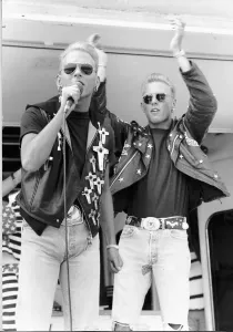0000to0099 Prints: Print of Bros on Radio One's Roadshow, 16th August 1989