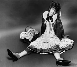 Print of Woman in Skirt Exposing Undergarments, August 1982