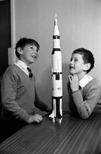 00032 Prints: Apollo 12 Moon Rocket Model Print