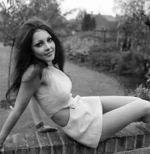 Black and white print of a young woman