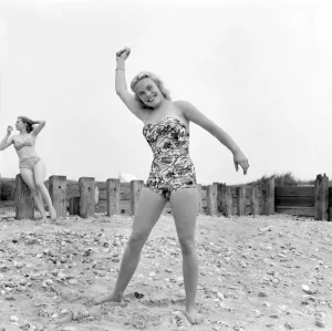 Shirley Eaton and Shirley Burniston Swimwear Print, July 1953