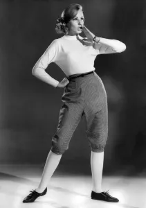 60s Fashion Trends Prints: Reveille Fashions 1963: Marie Louise modelling cycling shorts and sweaters