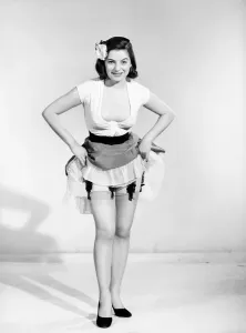 1966 Model in Tights and Suspenders Print