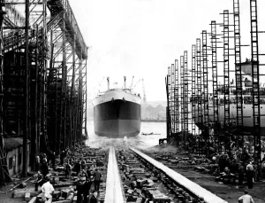 0000to0099 Prints: Neptune Shipyard Print: Swan Hunter Launch