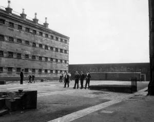 HMP Barlinnie Exercise Yard Print, Glasgow, 1966