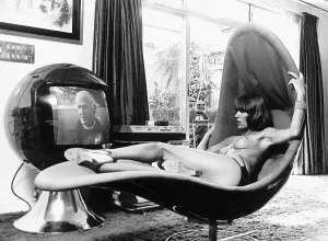 Fiona Richmond in her London Flat Print 1976