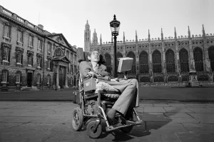 Dr Stephen Hawking Print, Cambridge University 1988