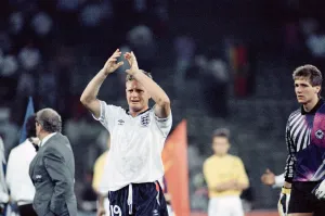 Prints of World Cup Semi Final in Turin, Italy July 1990 England 1 v West Germany 1 after extra time (West Germany win 5-4 on penalties) Mirror Prints: England v West Germany 1990 World Cup Semi Final Print