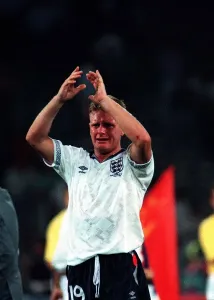 Prints of World Cup semi final England 1 West Germany 1 West Germany go through on Pernalties Paul Gascoigne cries Mirror Prints: England v West Germany 1990 World Cup Semi Final Print