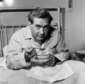 Tony Hancock Hospital Bed Print, 2nd August 1957