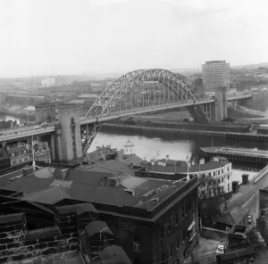 Historic Bridges UK Prints: The Tyne Bridge spanning the River Tyne, North East England