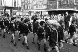 St Georges Day Parade Print, Huddersfield 1990