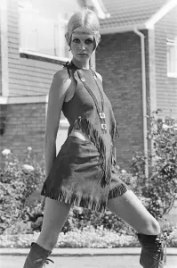 Twiggy in Hippy Gear Print, London 1967