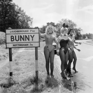 Vintage Print: Bunny Girls in Nottinghamshire, 1966