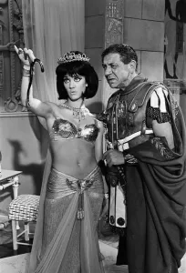 Amanda Barrie and Sid James on the set of Carry on Cleo Print 4th August 1964