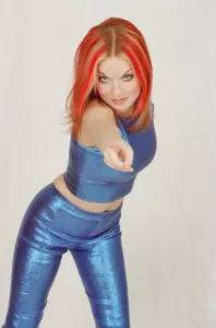 Prints of Geri Hailliwell, (famously known as Ginger Spice) pictured here in a photo shoot for The Spice Girls Mirror Prints: Geri Halliwell (Ginger Spice) Print - 23rd October 1996