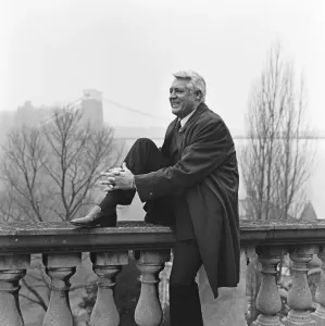Print of Cary Grant standing on the banks of Avon Gorge and River Avon