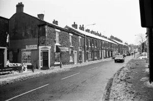 Market Street Print, Mottram in Longdendale, 6th January 1987