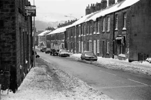 Market Street Print, Mottram in Longdendale, 6th January 1987