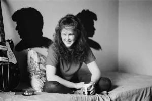 Print of Kirsty MacColl at home in 1981