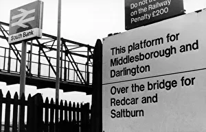 Misspelt sign at South Bank Railway Station, Middlesbrough, with extra O in Middlesbrough Misspelt sign at South Bank Railway Station, Middlesbrough, with extra O in Middlesbrough