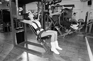 Model Andrea Kovic working out at the Covent Garden Fitness Centre. 8th January 1987 Model Andrea Kovic working out at the Covent Garden Fitness Centre. 8th January 1987