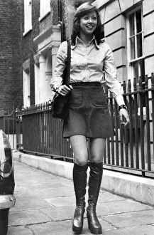 Model Debbie Sullivan aged 17 wearing a striped cotton blouse Model Debbie Sullivan aged 17 wearing a striped cotton blouse