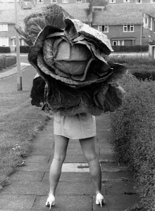 Model Ruth Charlton with a cabbage grown by Charlie Weatherspoon of Prudhoe in Model Ruth Charlton with a cabbage grown by Charlie Weatherspoon of Prudhoe in