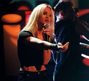 Images Dated 25th August 1999: Model and singer Caprice August 1999 at rehearsals for Top of the Pops at the Club