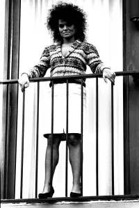 A model wearing a skirt and jumper in September 1983 A model wearing a skirt and jumper in September 1983