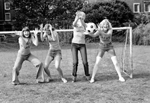 Models and Football Trophy: The four models training today, Boo, Karen, Mary Lou and Siv Models and Football Trophy: The four models training today, Boo, Karen, Mary Lou and Siv