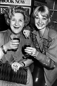 Mollie Sugden and Mandy Rice-Davies at Cardiff's New Theatre Mollie Sugden and Mandy Rice-Davies at Cardiff's New Theatre