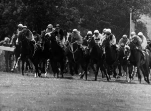Morston with jockey Eddie Hide leads and goes on to win the Derby at Epsom - June 1973 Morston with jockey Eddie Hide leads and goes on to win the Derby at Epsom - June 1973