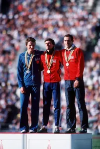 Moscow Olympics 1980 Sebastian Coe gold medal 1500 metres Steve Ovett Moscow Olympics 1980 Sebastian Coe gold medal 1500 metres Steve Ovett