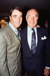 Motoracing driver Nigel Mansell with commentator Murray Walker at the Variety Club Awards Motoracing driver Nigel Mansell with commentator Murray Walker at the Variety Club Awards