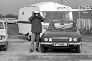Images Dated 19th March 1975: Motorsport: Humour: Unusual. Caravans. International Rally. Silverstone Circuit