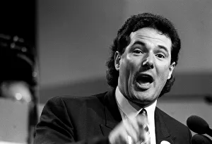 MP Derek Hatton speaking at a Labour party conference. October 1985 MP Derek Hatton speaking at a Labour party conference. October 1985