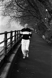 MP Harvey Proctor, going for a run through Bishop's Park, near Fulham Palace, Fulham MP Harvey Proctor, going for a run through Bishop's Park, near Fulham Palace, Fulham