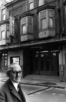 Mr Dick Lewis, manager of the Plaza Cinema in Tonypandy. 26th March 1971 Mr Dick Lewis, manager of the Plaza Cinema in Tonypandy. 26th March 1971