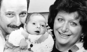 Mr and Mrs Miriam and Marcus Kaplan of Shirley and their miracle test tube baby Adam Mr and Mrs Miriam and Marcus Kaplan of Shirley and their miracle test tube baby Adam