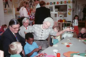 Mrs Barbara Bush, wife of the President of the USA, visits the Strand Adult Education Mrs Barbara Bush, wife of the President of the USA, visits the Strand Adult Education
