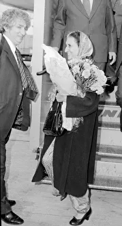 Mrs Indira Gandhi Indian Prime Minister seen here arriving at Heathrow airport Mrs Indira Gandhi Indian Prime Minister seen here arriving at Heathrow airport