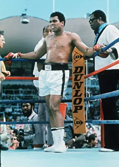 Muhammad Ali stands in the corner of the ring during the heavyweight world title fight Muhammad Ali stands in the corner of the ring during the heavyweight world title fight