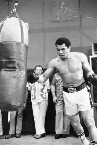 Muhammad Ali in training ahead of his second fight with Leon Spinks to be held at Muhammad Ali in training ahead of his second fight with Leon Spinks to be held at