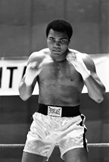 Muhammad Ali training in Deer Lake, Pennsylvania ahead of his second fight with Leon Muhammad Ali training in Deer Lake, Pennsylvania ahead of his second fight with Leon