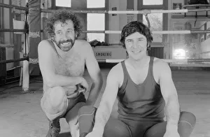 Murray Davies left seen here with wrestler Peter Thornley known in the ring as Kendo Murray Davies left seen here with wrestler Peter Thornley known in the ring as Kendo