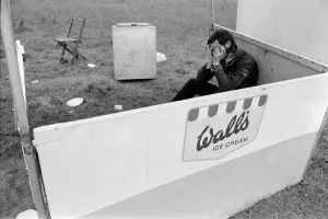 A music fan looking worse for wear at the Bath Festival of Blues & Progressive Music A music fan looking worse for wear at the Bath Festival of Blues & Progressive Music