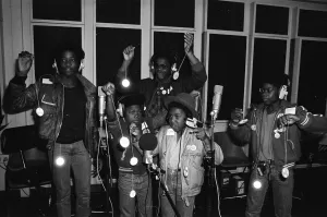 Musical Youth, British Jamaican pop / reggae group, at Capital Radio studios in London Musical Youth, British Jamaican pop / reggae group, at Capital Radio studios in London