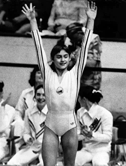 Nadia Comaneci July 1976 Romanian genius No 73 ia applauded by her team mates as Nadia Comaneci July 1976 Romanian genius No 73 ia applauded by her team mates as